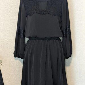 As You Wish‎ Black Lace A Line Dress